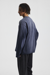 275gsm Spray Dyed Distressed Long Sleeve Tee
