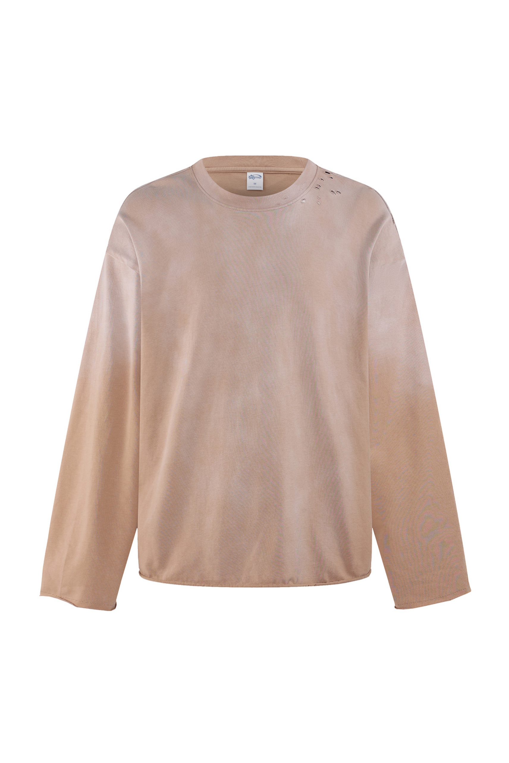 275gsm Spray Dyed Distressed Long Sleeve Tee