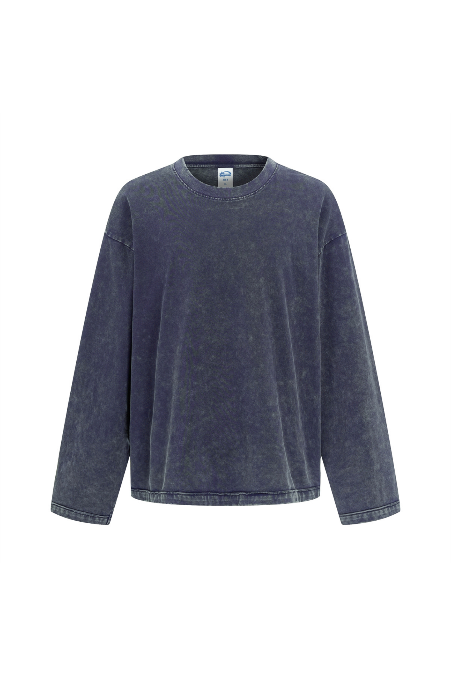 325gsm Stone Wash Boxy Raw Hem Long Sleeve Tee
