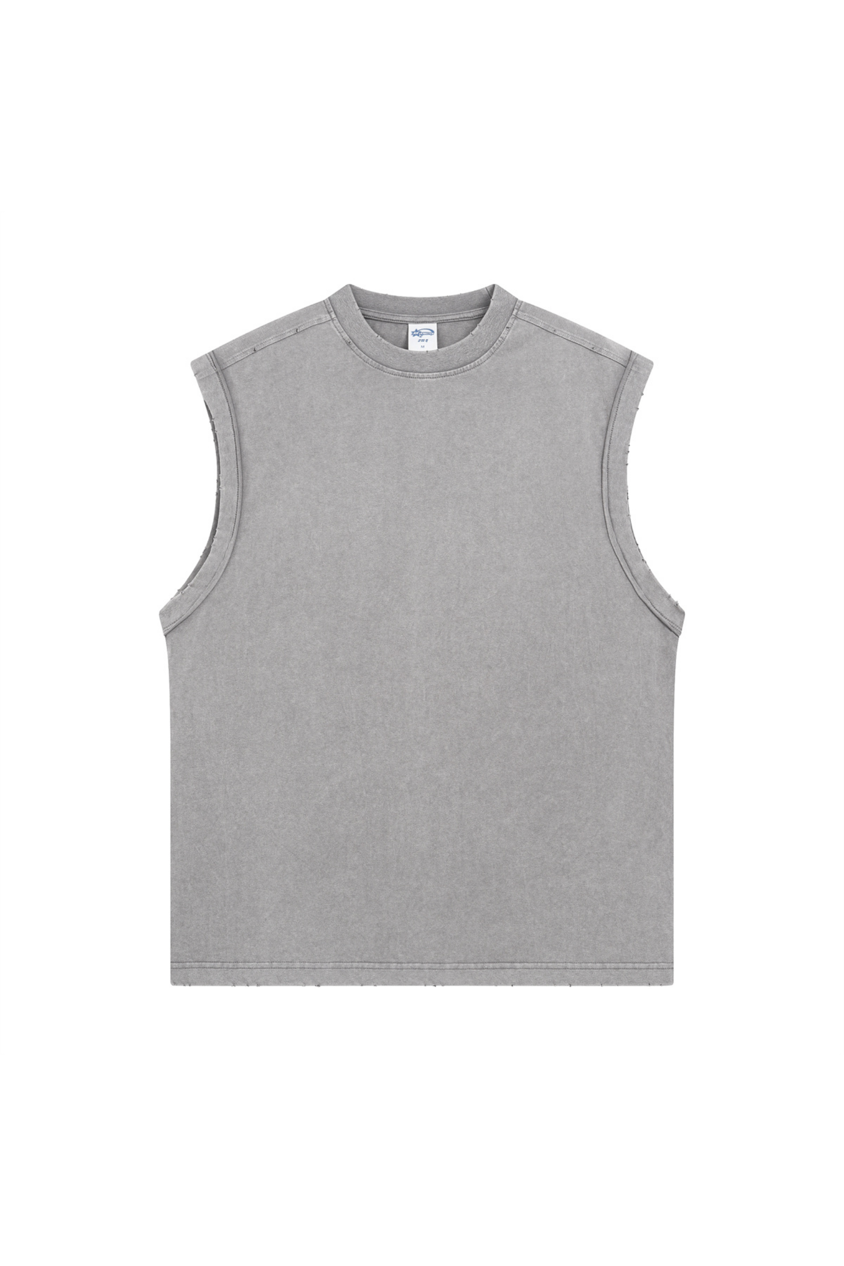 Washed Distressed Sleeveless T-Shirt