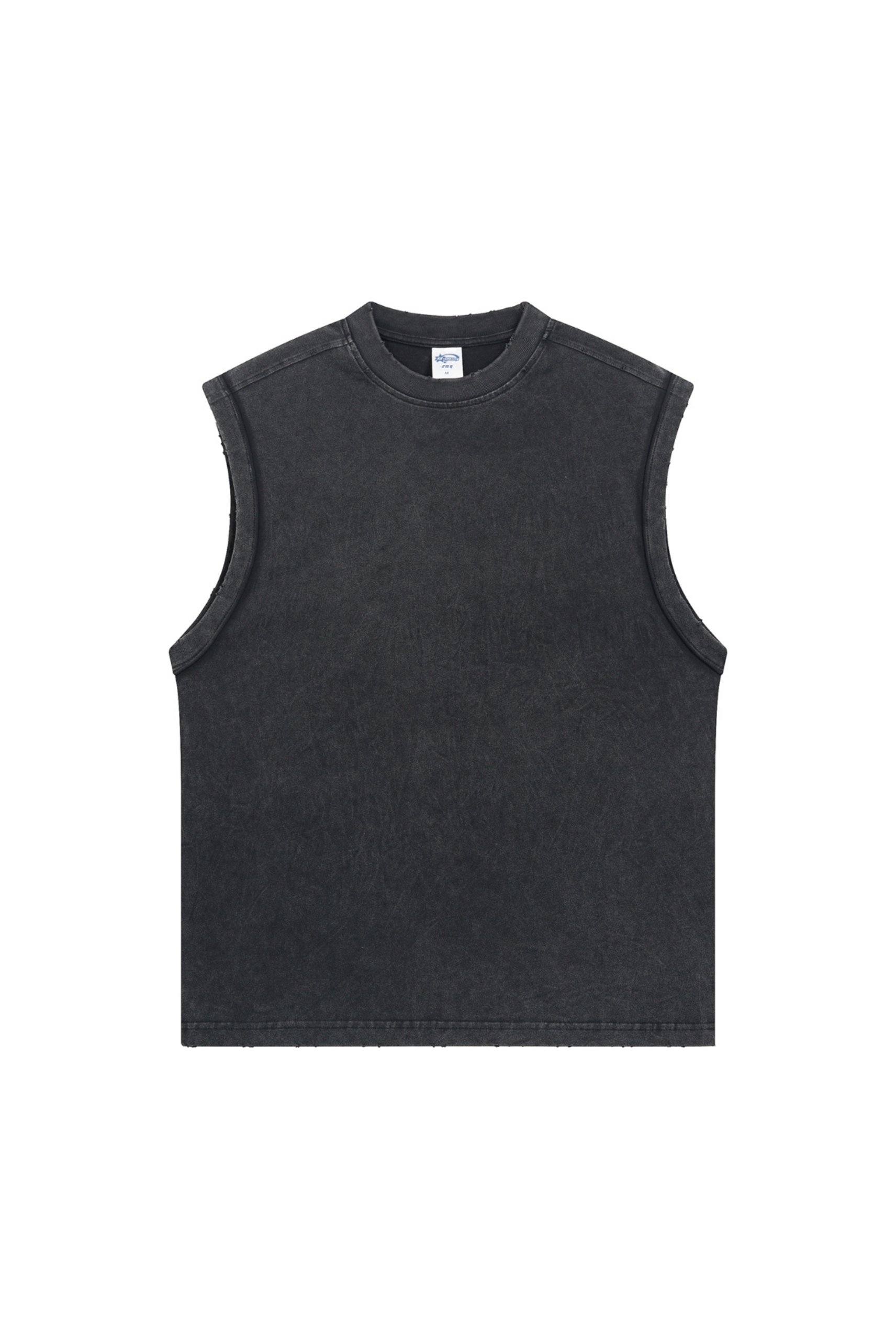 Washed Distressed Sleeveless T-Shirt