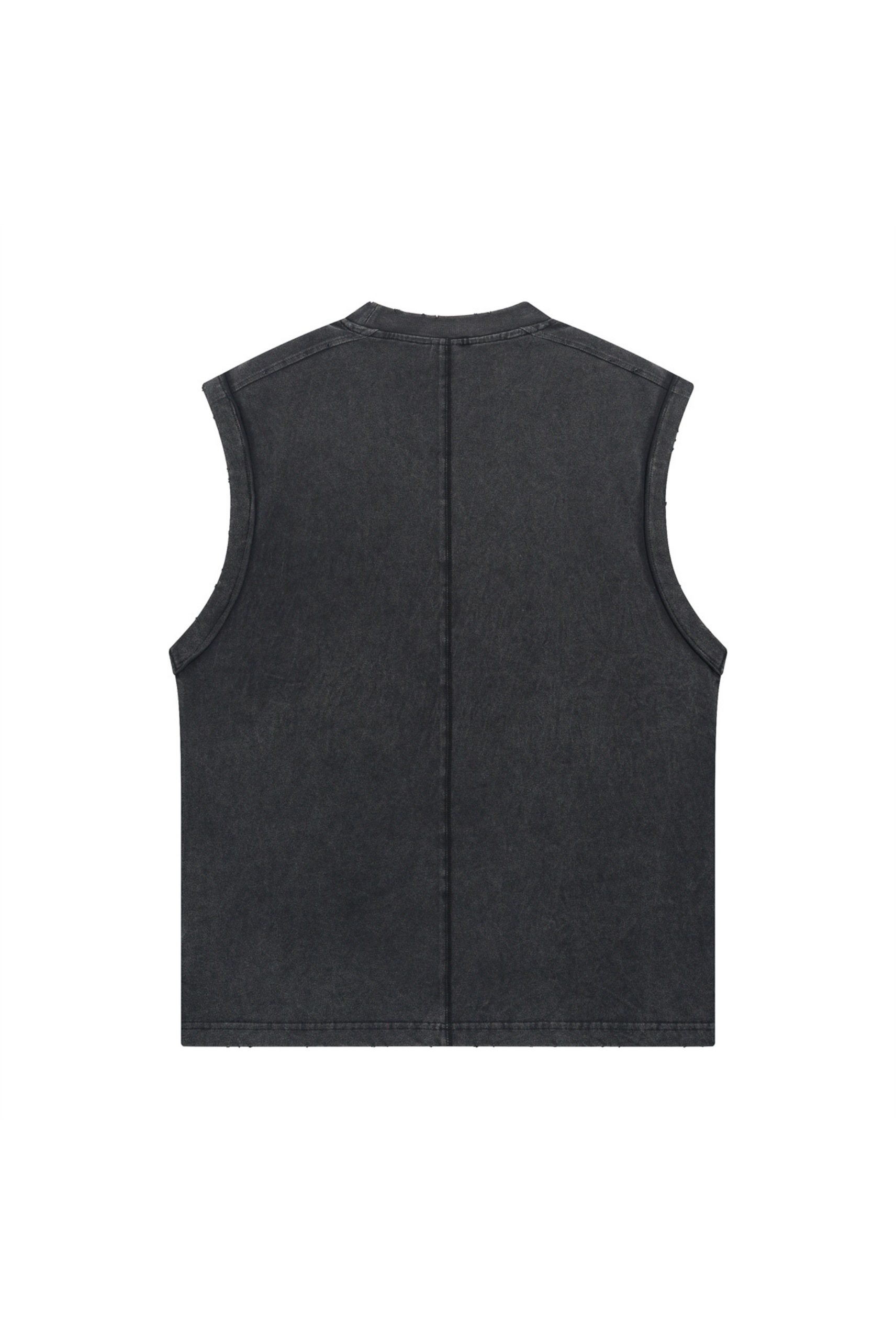 Washed Distressed Sleeveless T-Shirt