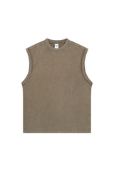 Washed Distressed Sleeveless T-Shirt