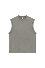 Washed Distressed Sleeveless T-Shirt