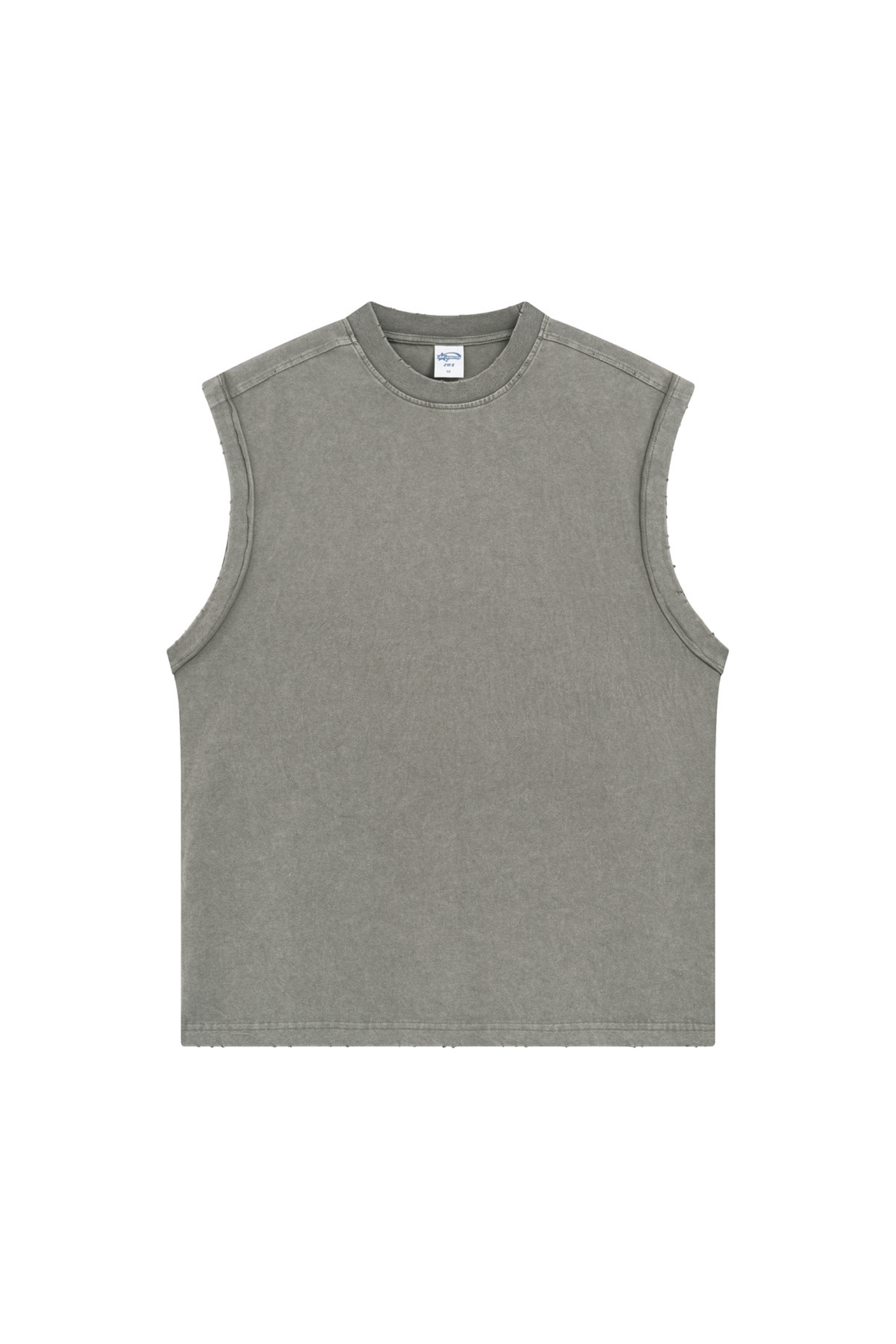 Washed Distressed Sleeveless T-Shirt