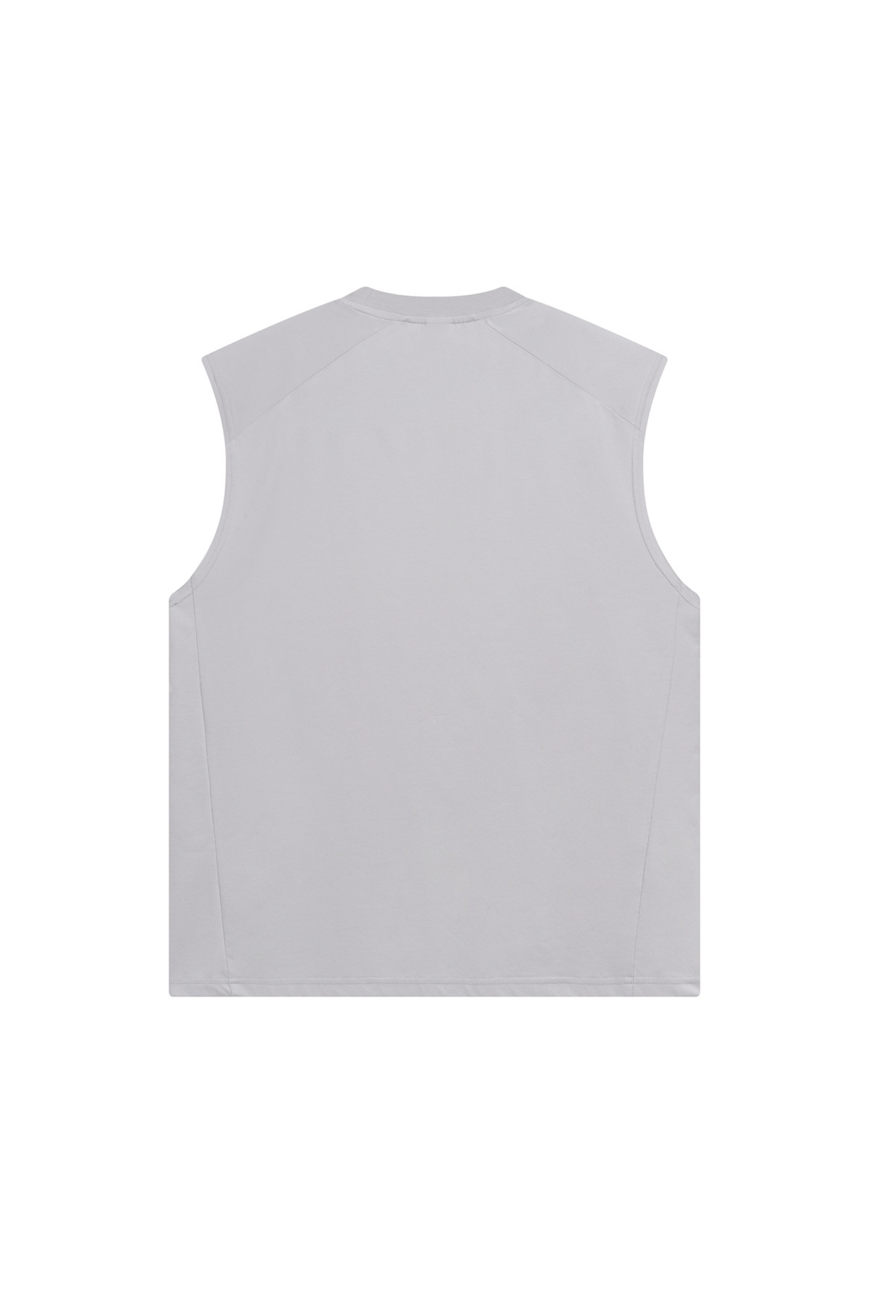 Oversized Raw-Edge Sleeveless T-Shirt