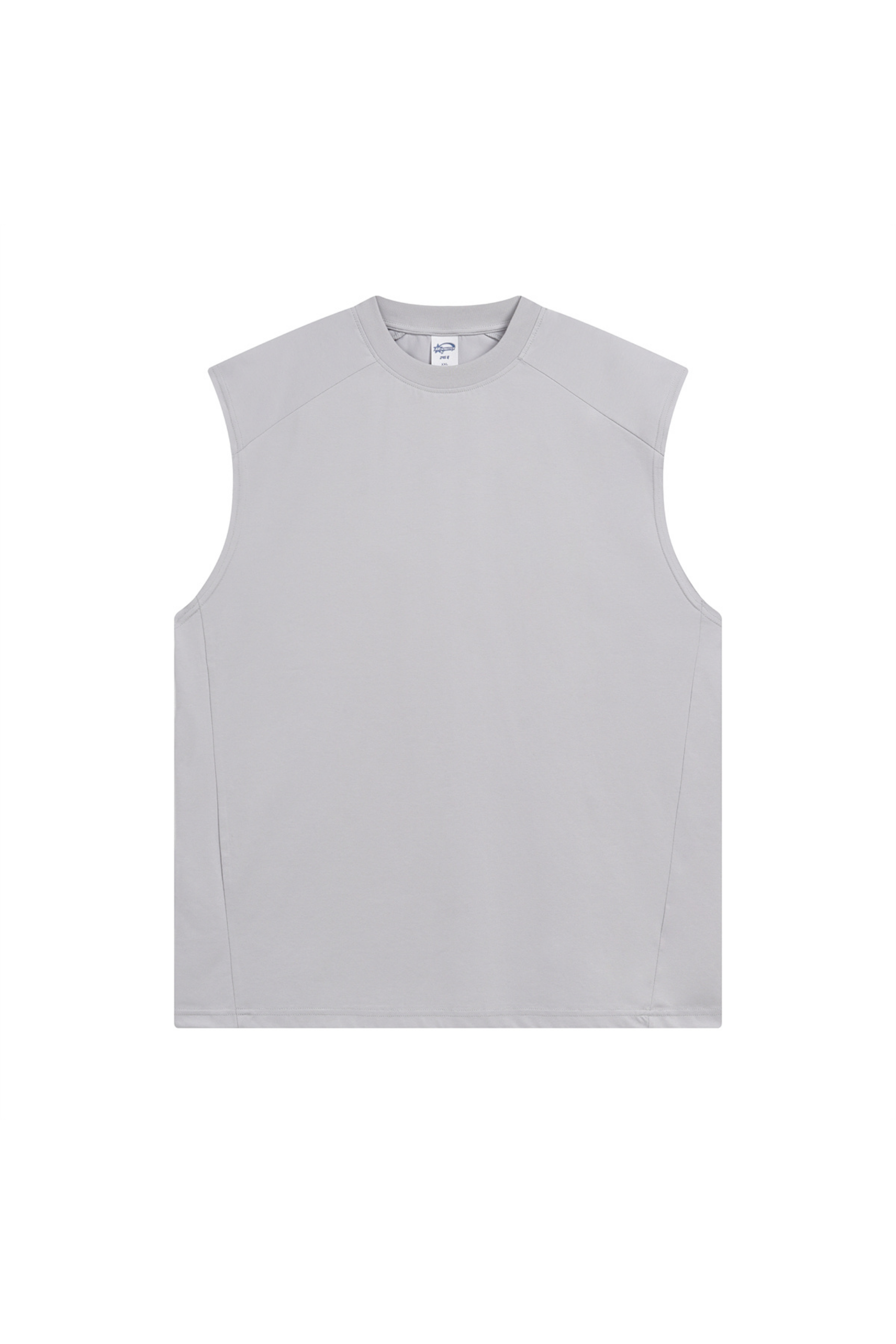 Oversized Raw-Edge Sleeveless T-Shirt