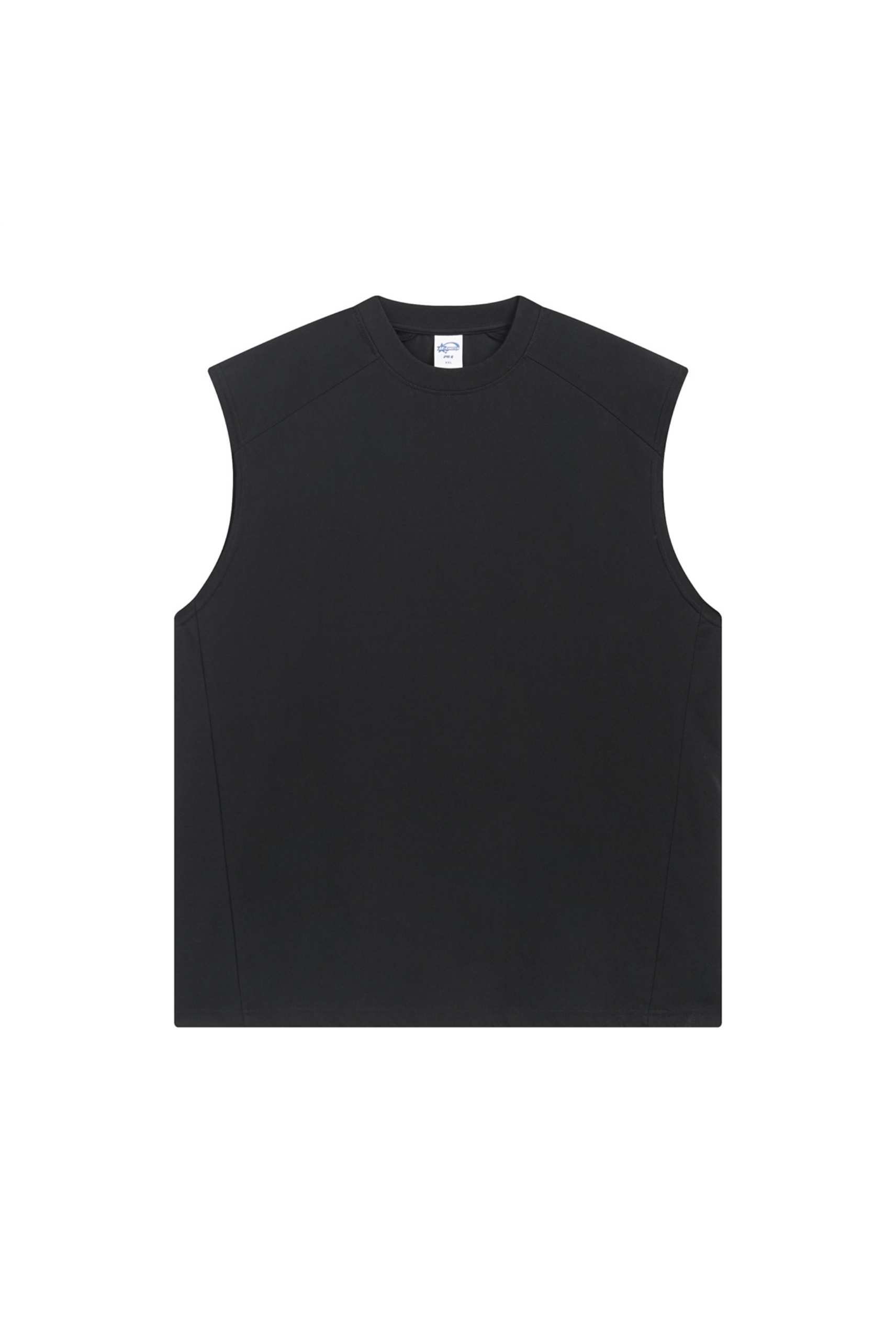 Oversized Raw-Edge Sleeveless T-Shirt