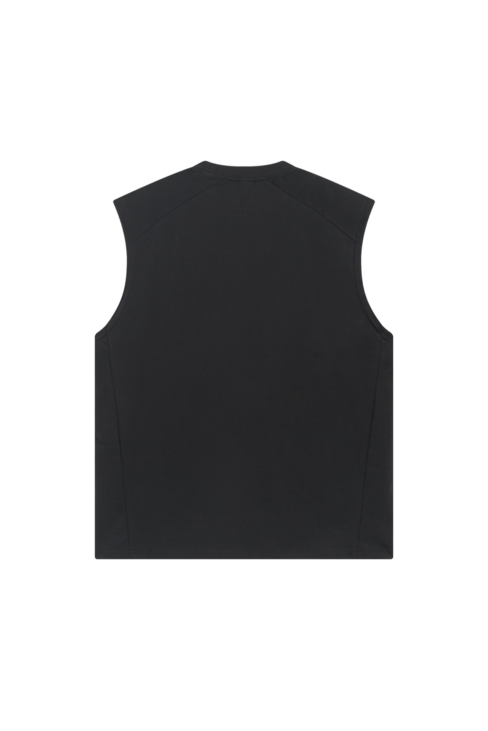Oversized Raw-Edge Sleeveless T-Shirt