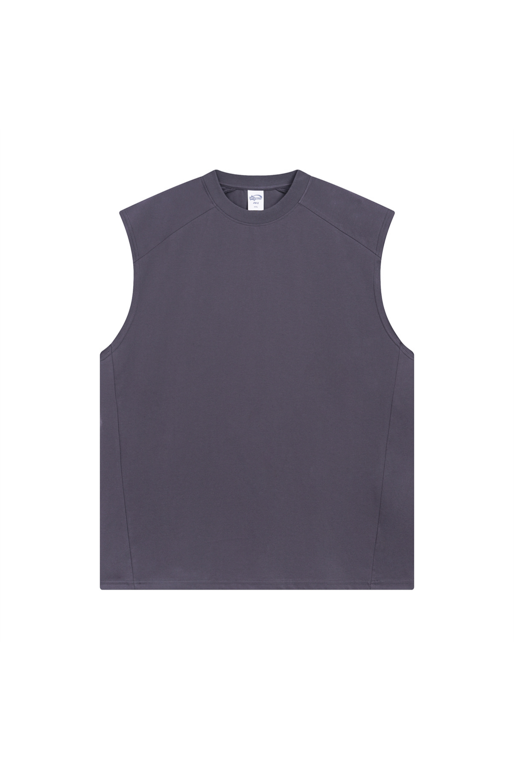 Oversized Raw-Edge Sleeveless T-Shirt