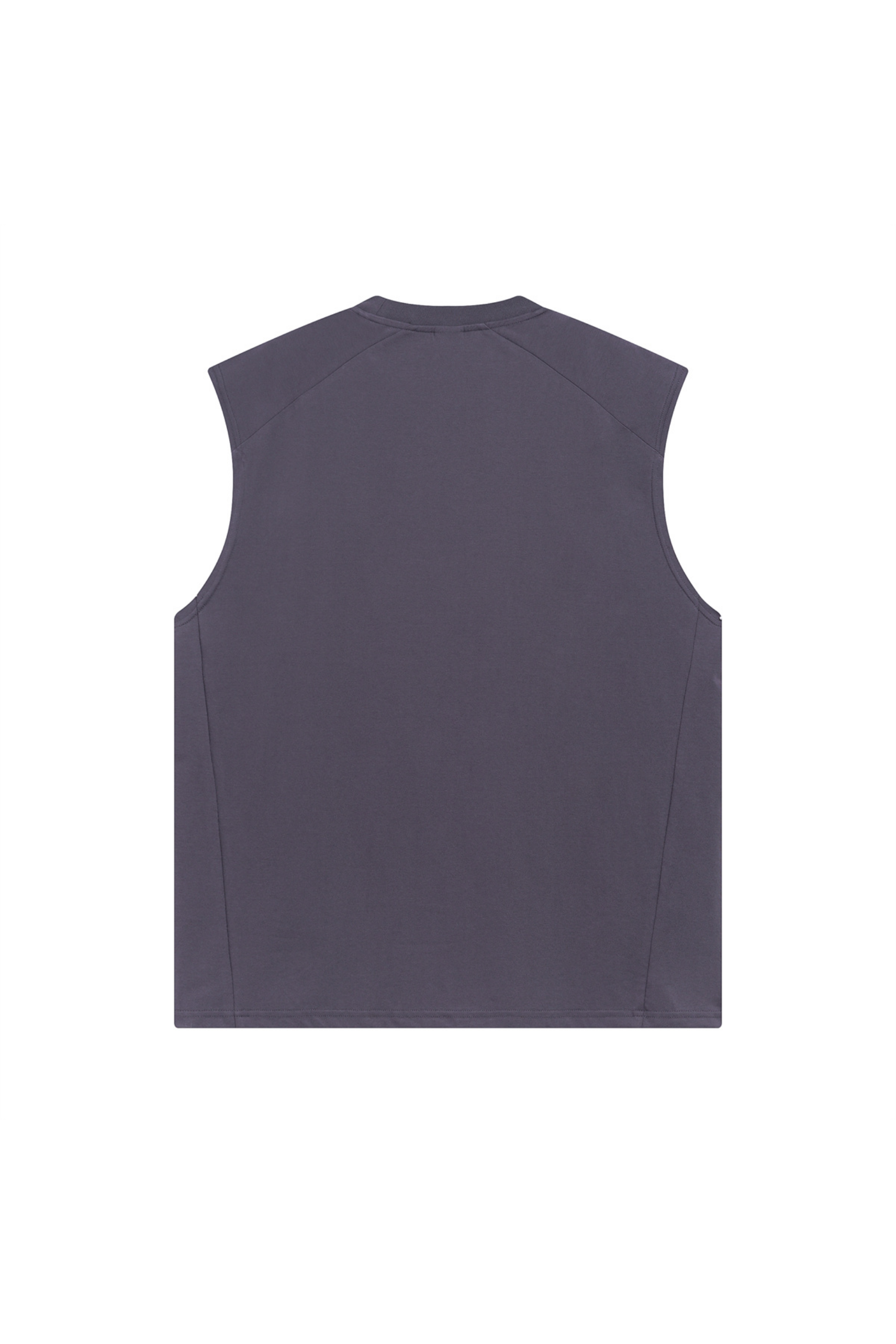 Oversized Raw-Edge Sleeveless T-Shirt