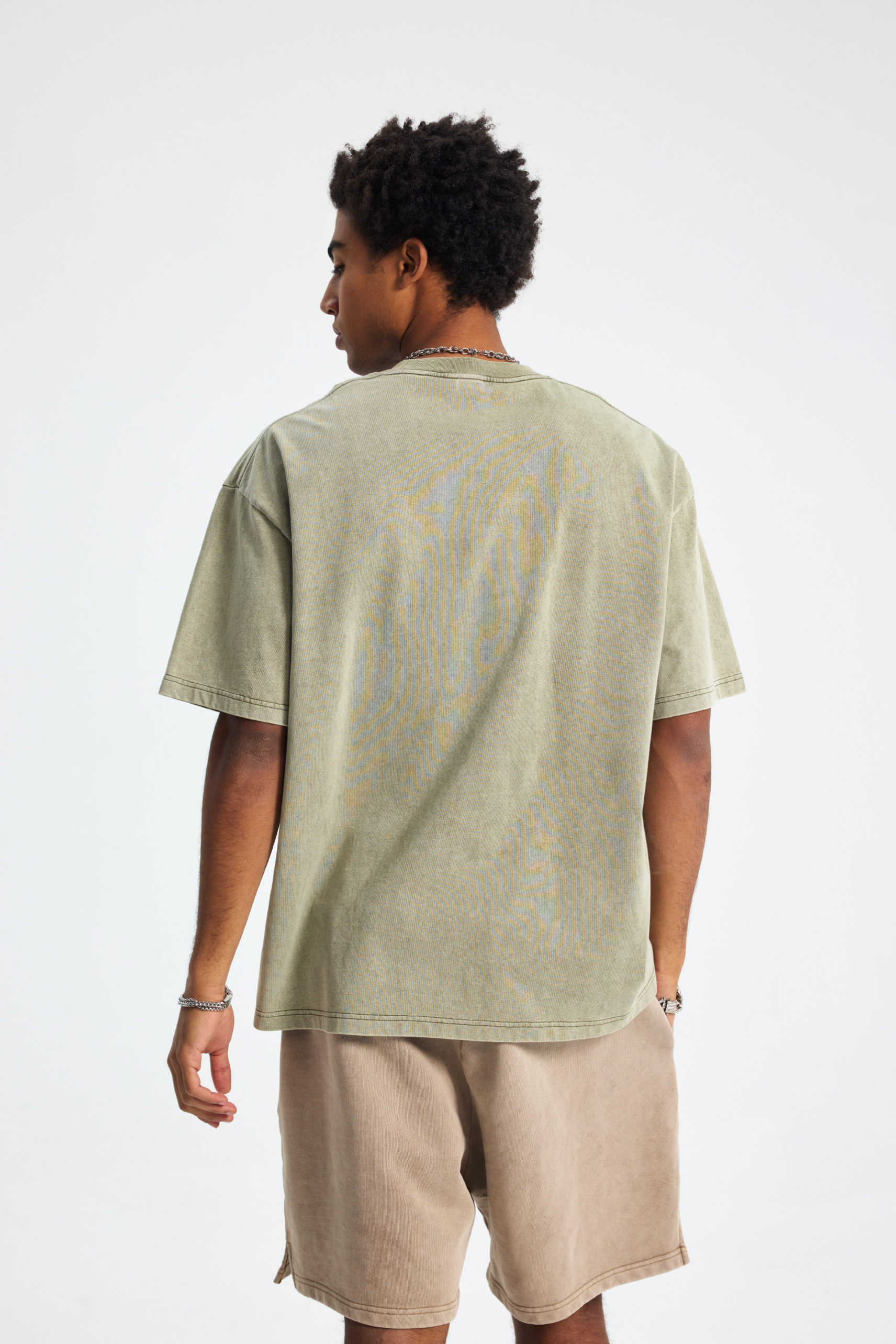 Washed Panelled Oversized T-Shirt