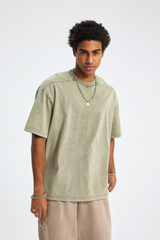 Washed Panelled Oversized T-Shirt