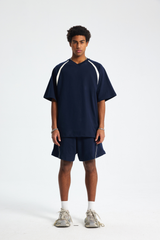 Contrast Raglan V-Neck T-Shirt
