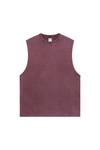 Distressed Raw-Edge Sleeveless Tee