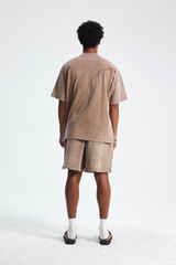 Oversized Raw-Edge Panelled T-Shirt