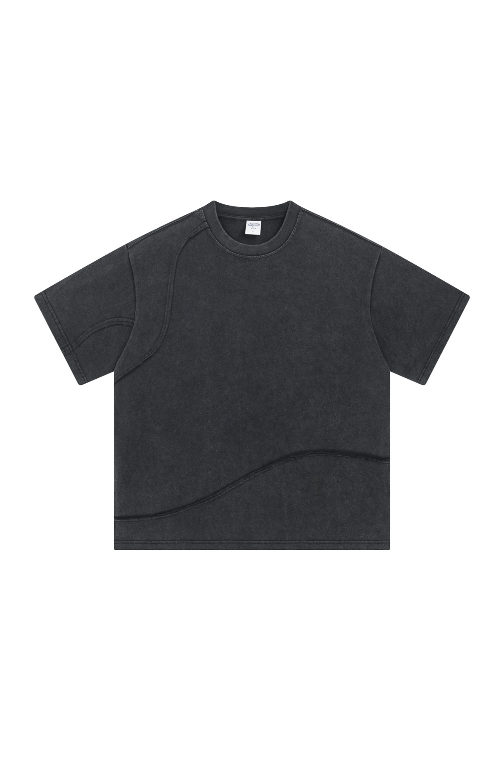 Oversized Raw-Edge Panelled T-Shirt