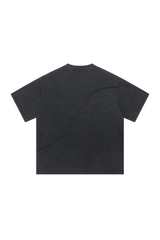 Oversized Raw-Edge Panelled T-Shirt