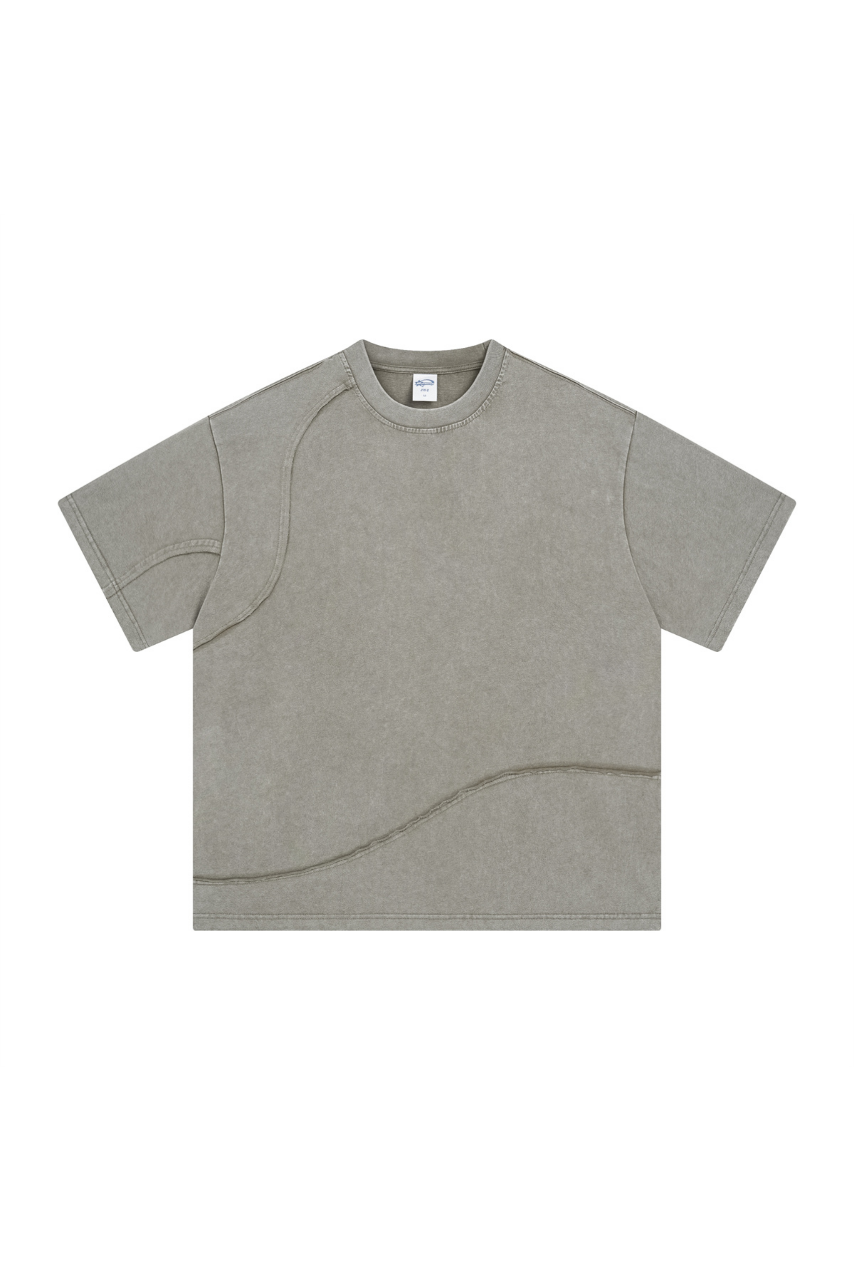 Oversized Raw-Edge Panelled T-Shirt