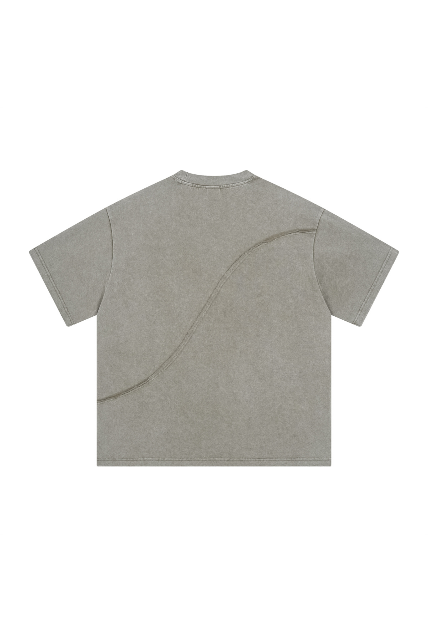 Oversized Raw-Edge Panelled T-Shirt