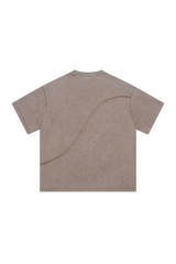 Oversized Raw-Edge Panelled T-Shirt