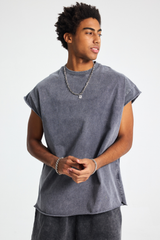 275gsm Stone Wash Boxy Sleeveless Tee