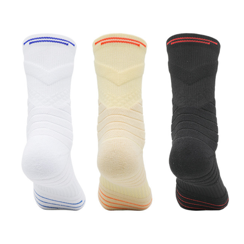 3 Pack Mens Walking Socks With Padded Heel-FOURMINT