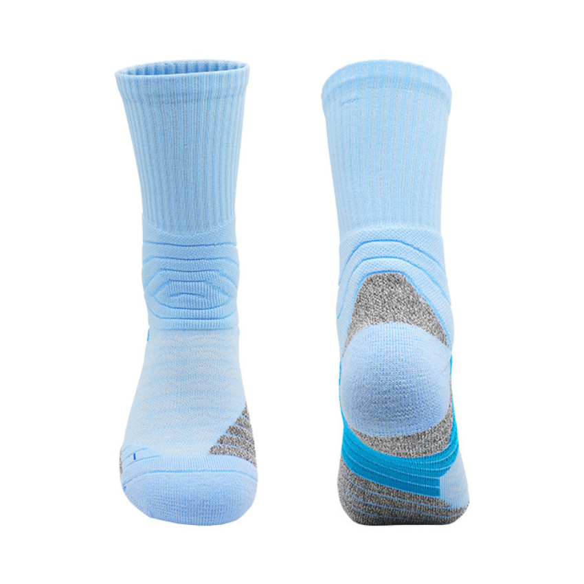 3 Pack Mens Thick Cushioned Sports Socks Black-FOURMINT