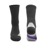 3 Pack Mens Thick Cushioned Sports Socks Black-FOURMINT