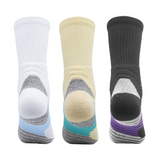 3 Pack Mens Thick Cushioned Sports Socks Black-FOURMINT