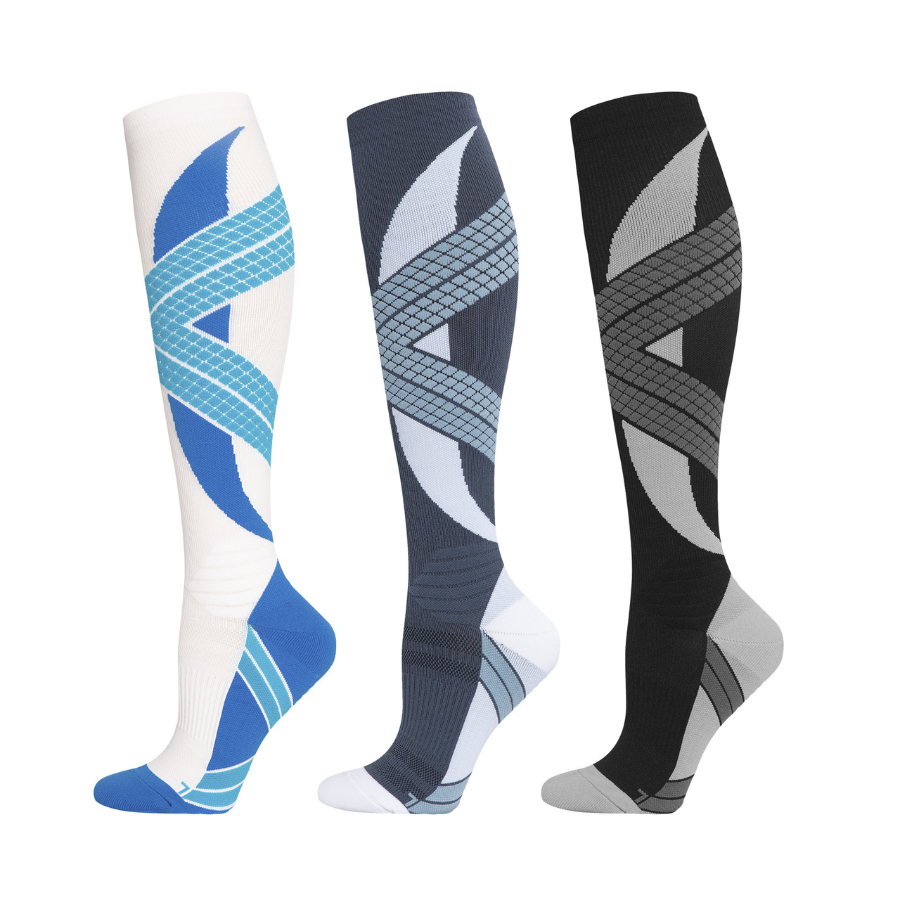 3 Pack Long Tube Compression Socks-FOURMINT