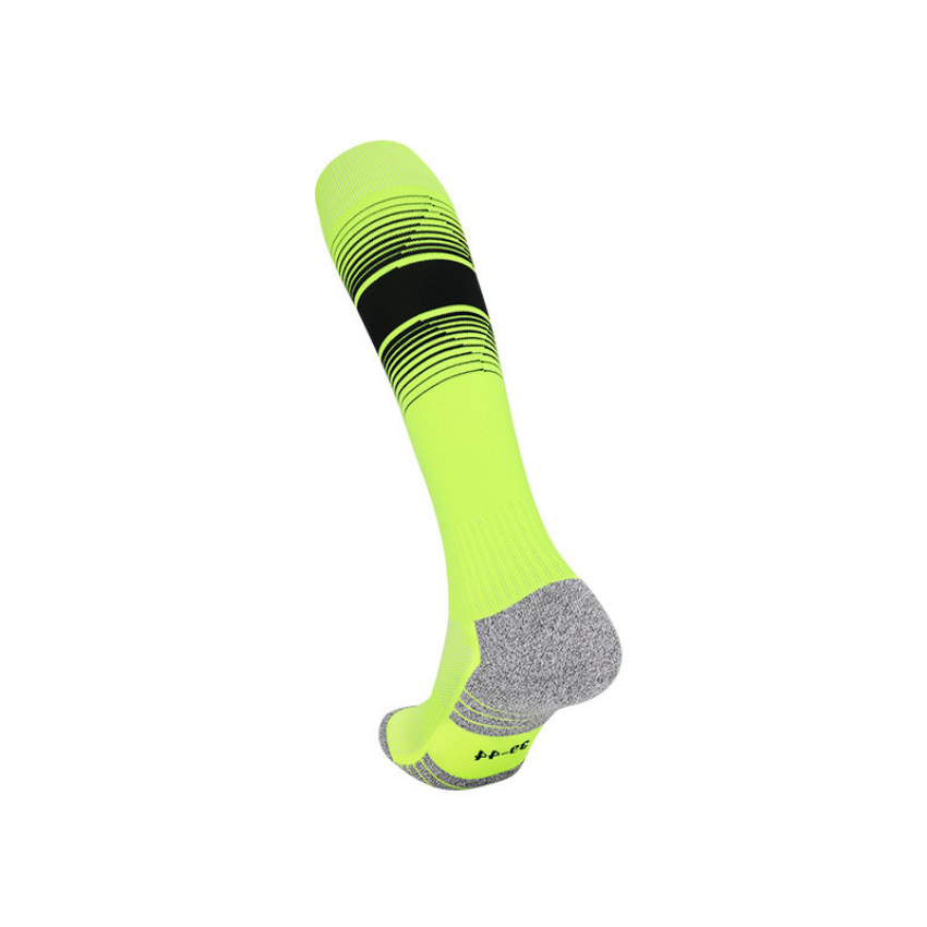 3 Pack Mens Cushioned Football Socks Lime Green-FOURMINT