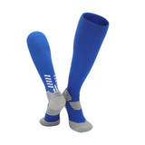 3 Pack Kids Thick Cushioned Football Socks Blue-FOURMINT
