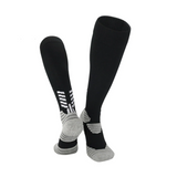 3 Pack Kids Thick Cushioned Football Socks Black-FOURMINT