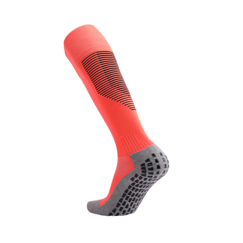 3 Pack Men's Orange Gripper Socks for Football-FOURMINT
