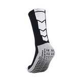 3 Pack Mens Grippy Football Socks Black-FOURMINT