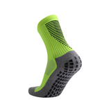 3 Pack Men's Lime Green Football Socks with Grip-FOURMINT
