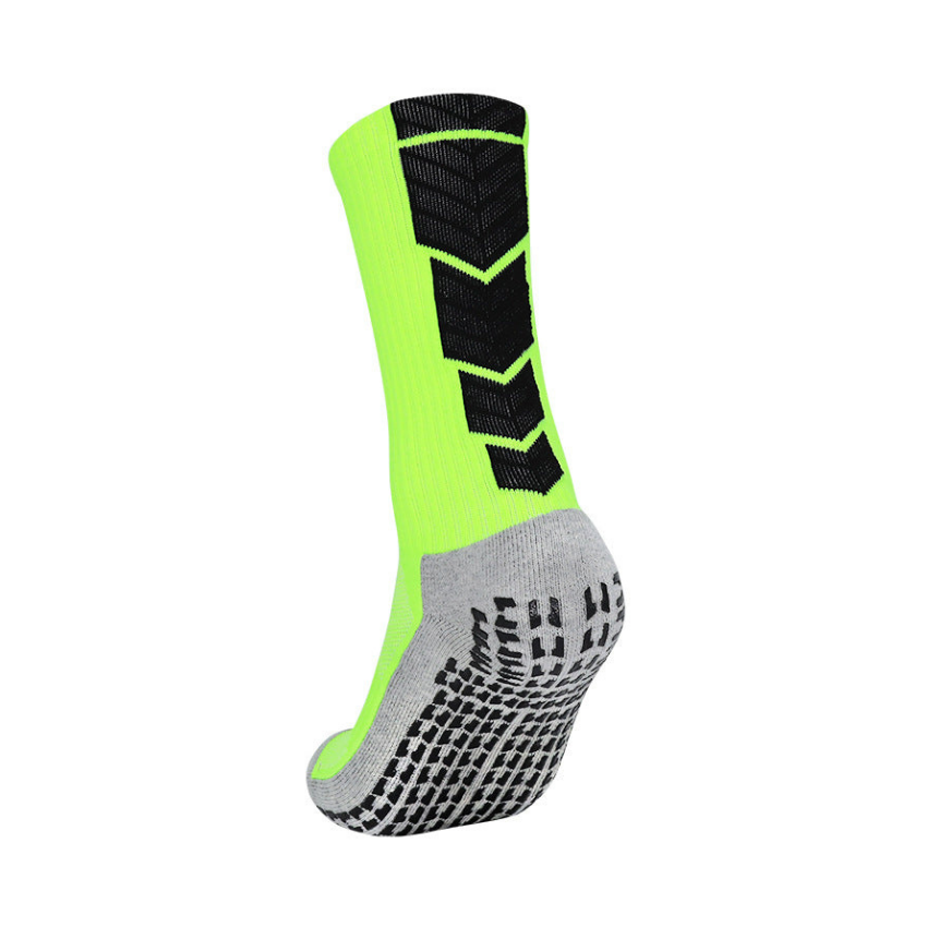 3 Pack Mens Grippy Football Socks Lime Green-FOURMINT