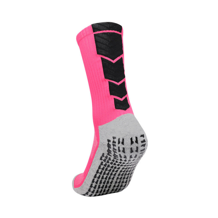3 Pack Mens Grippy Football Socks Pink-FOURMINT