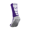 3 Pack Mens Grippy Football Socks Purple-FOURMINT