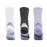 3 Pack Solid Sports Socks White-FOURMINT