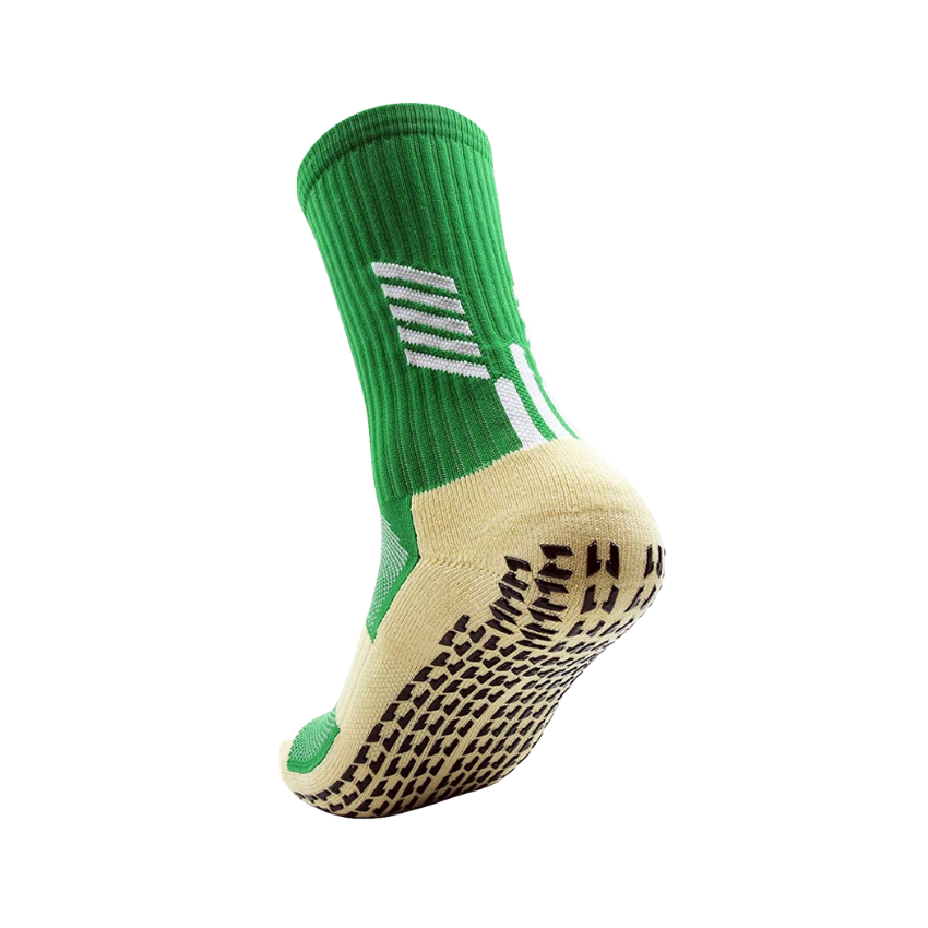 3 Pack Kids Football Grip Socks Green-FOURMINT
