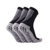 3 Pack Kids Anti Slip Football Grip Socks-FOURMINT