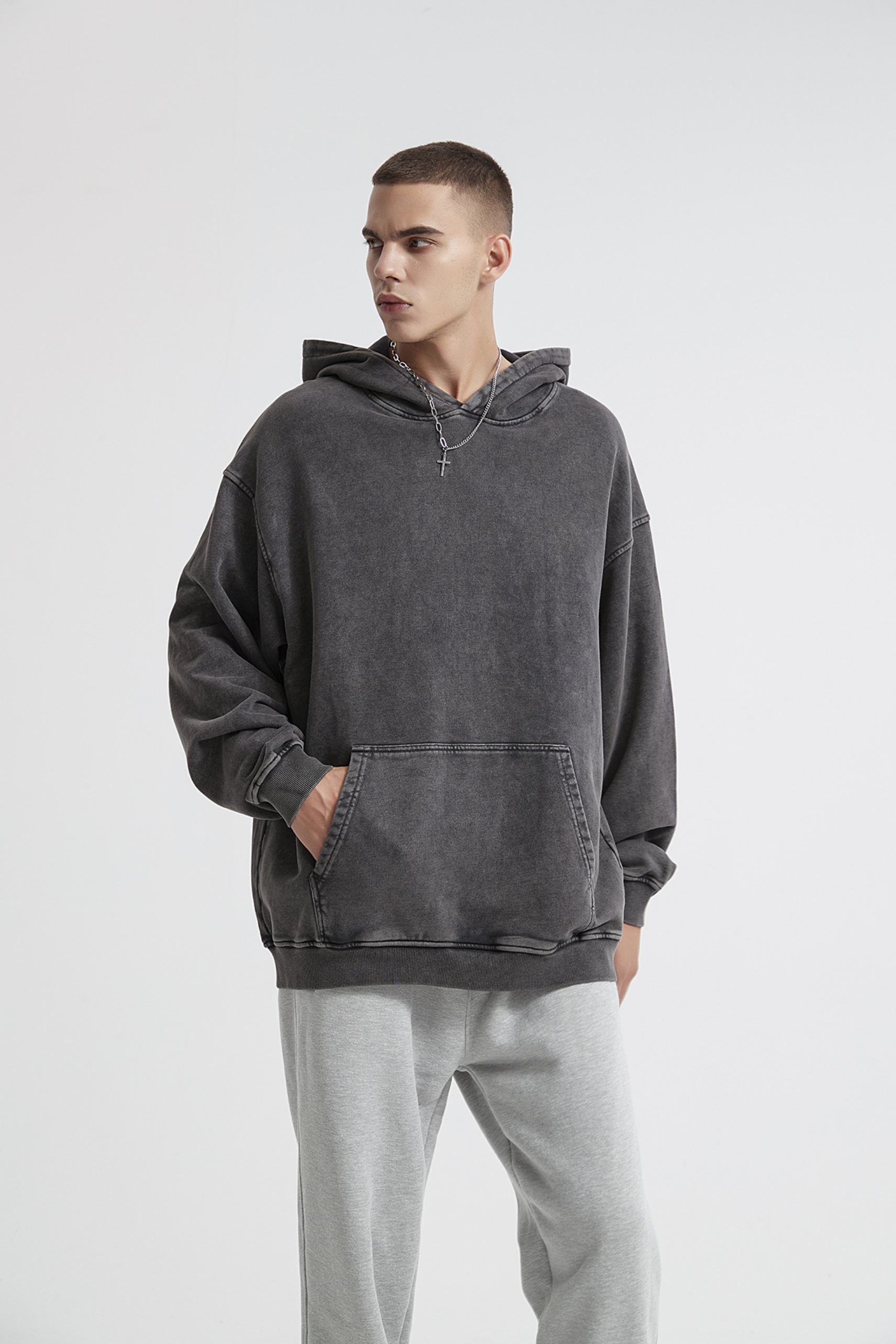 420gsm Garment Dyed Oversized Hoodie