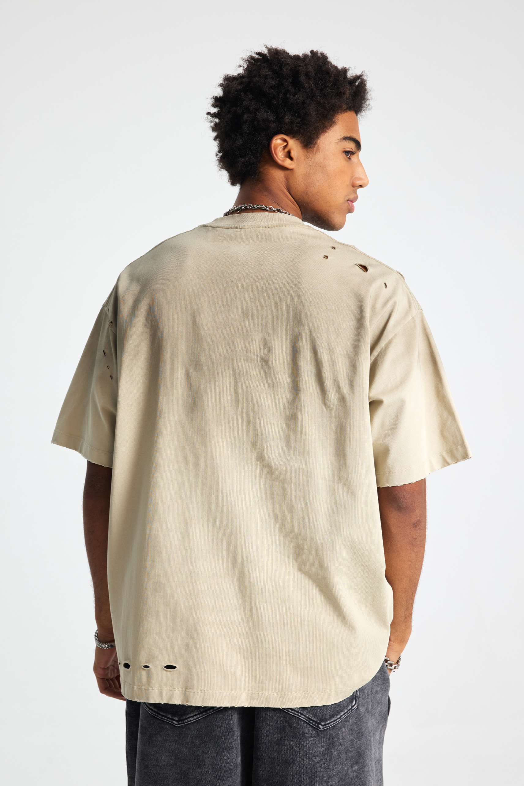 Washed Distressed Oversized T-Shirt
