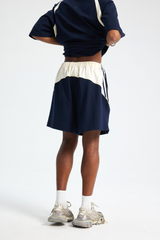 Contrast Panel Relaxed Shorts