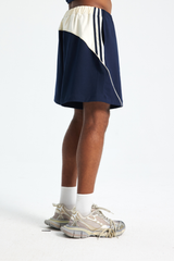 Contrast Panel Relaxed Shorts
