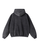 Faded Oversized Two-Way Zip Hoodie