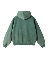 Faded Oversized Two-Way Zip Hoodie