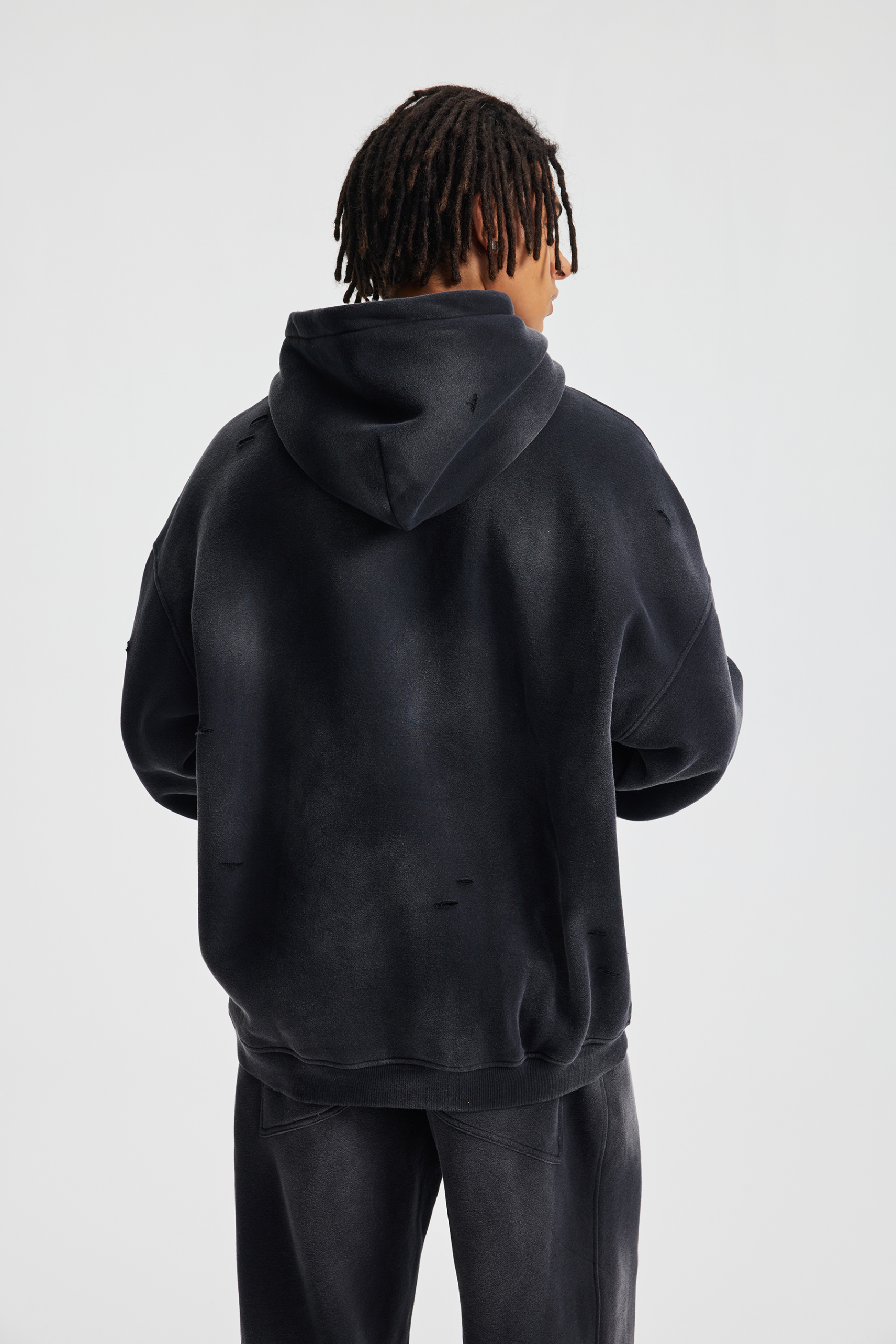 360gsm Distressed Vintage Wash Oversized Hoodie